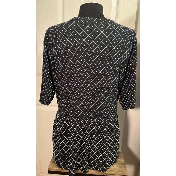 Gudrun Sjoden Geometric 1/2 Sleeve Peplum Soft Modal Top M - Picture 4 of 4